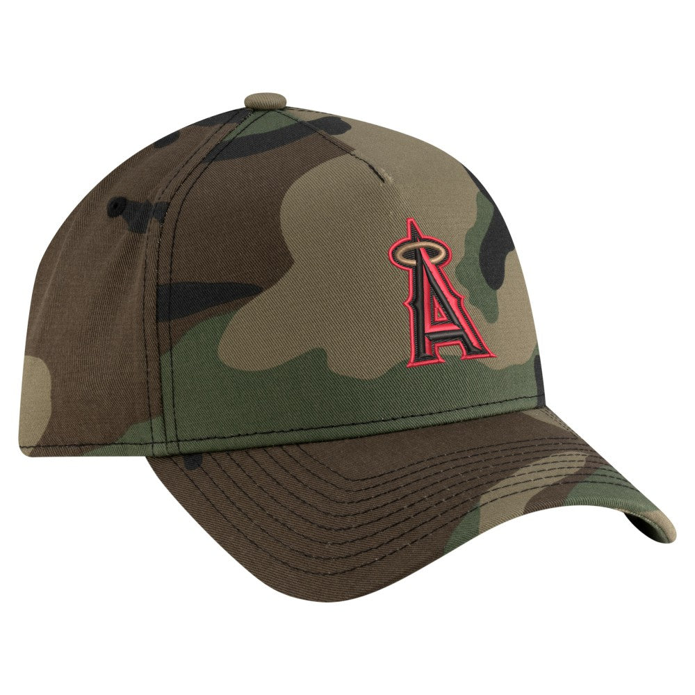 MLB Los Angeles Angels New Era Woodland Team Pop 9FORTY A-Frame Adjustable Hat