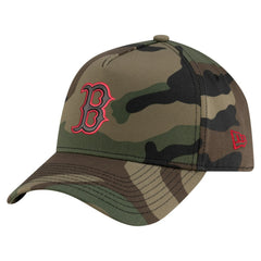 MLB Boston Red Sox New Era Woodland Team Pop 9FORTY A-Frame Adjustable Hat