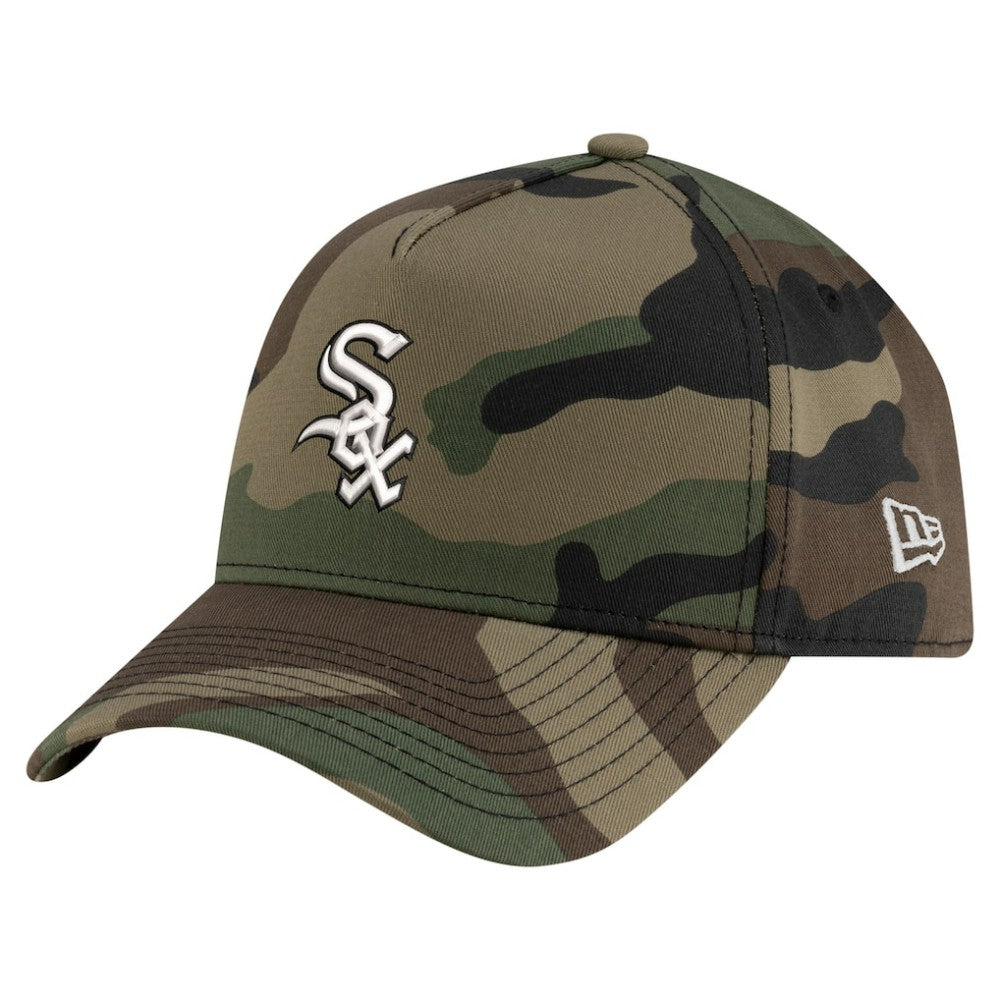 MLB Chicago White Sox New Era Woodland Team Pop 9FORTY A-Frame Adjustable Hat