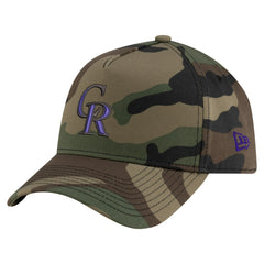 MLB Colorado Rockies New Era Woodland Team Pop 9FORTY A-Frame Adjustable Hat