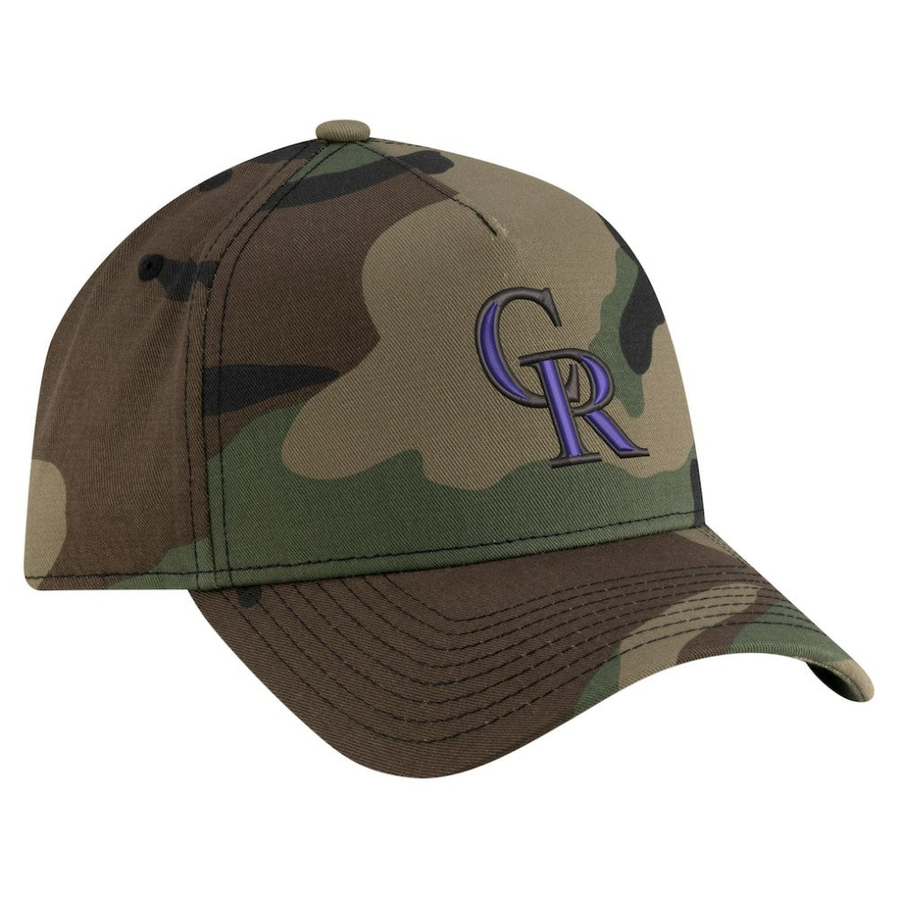 MLB Colorado Rockies New Era Woodland Team Pop 9FORTY A-Frame Adjustable Hat