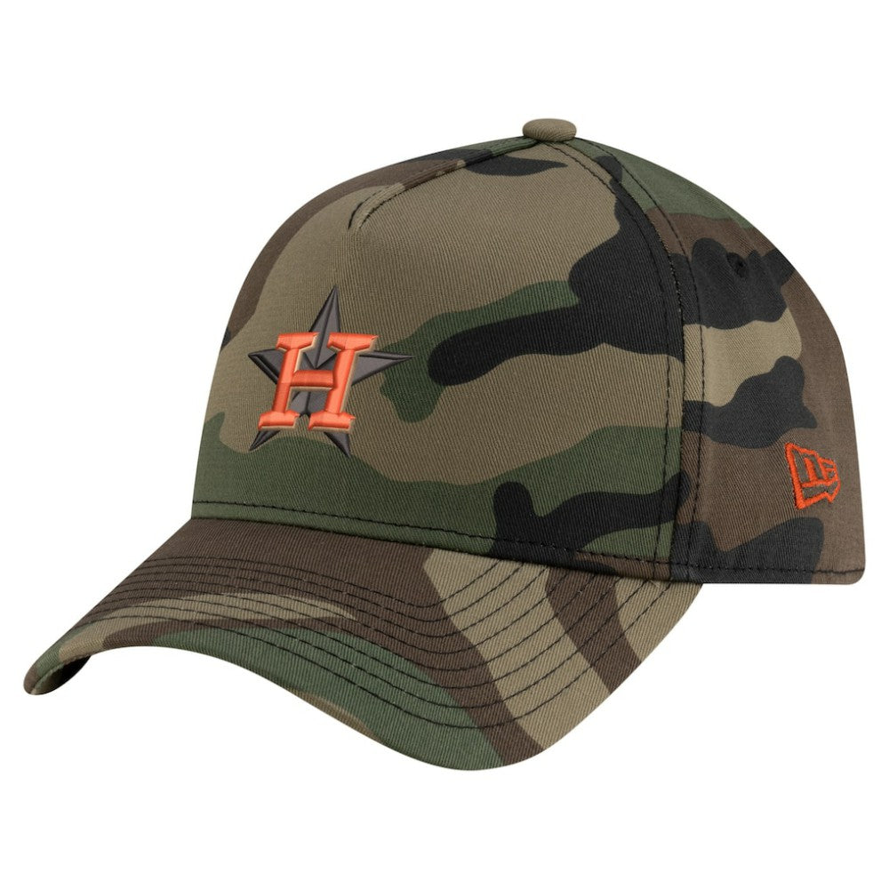 MLB Houston Astros New Era Woodland Team Pop 9FORTY A-Frame Adjustable Hat
