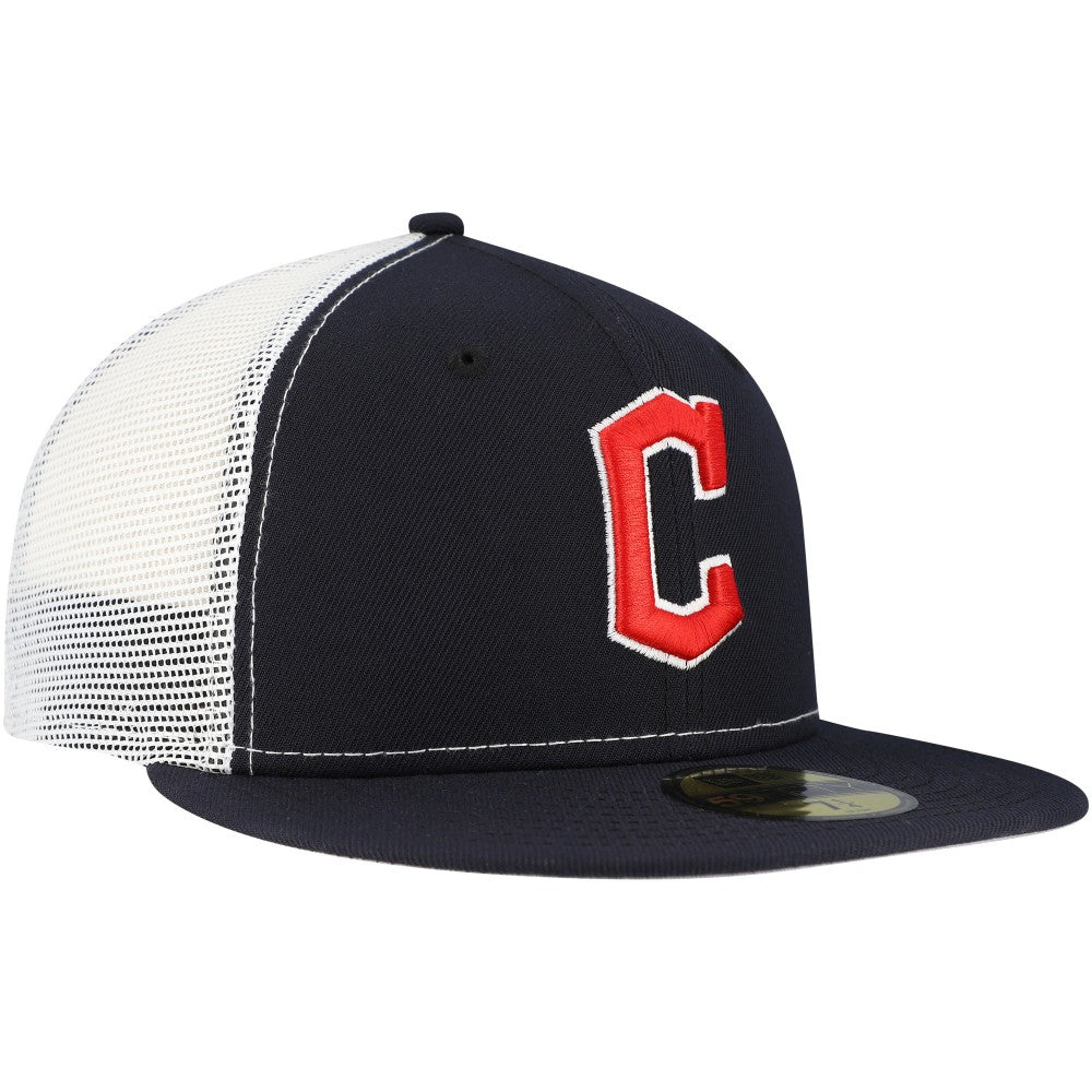 MLB Cleveland Guardians New Era Team Color 59FIFTY Trucker Fitted Hat