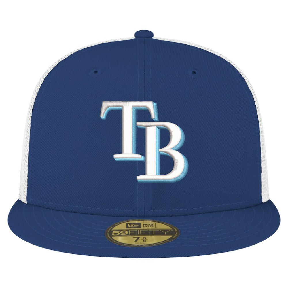 MLB Tampa Bay Rays New Era Team Color 59FIFTY Trucker Fitted Hat