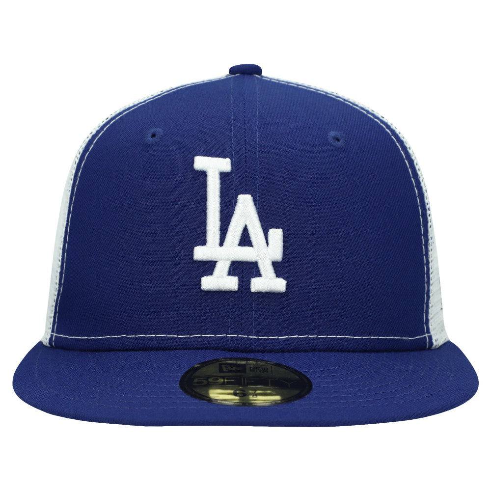MLB Los Angeles Dodgers New Era Team Color 59FIFTY Trucker Fitted Hat