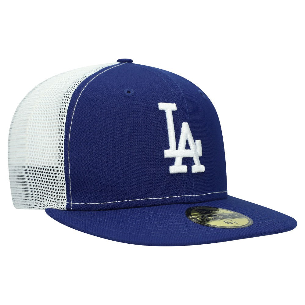 MLB Los Angeles Dodgers New Era Team Color 59FIFTY Trucker Fitted Hat