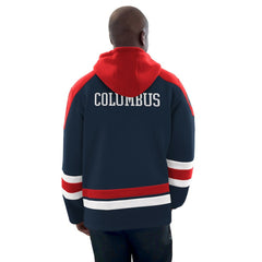 NHL Navy/Red Columbus Blue Jackets Starter Hockey Pullover Hoodie