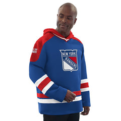 NHL Blue/Red New York Rangers Starter Hockey Pullover Hoodie