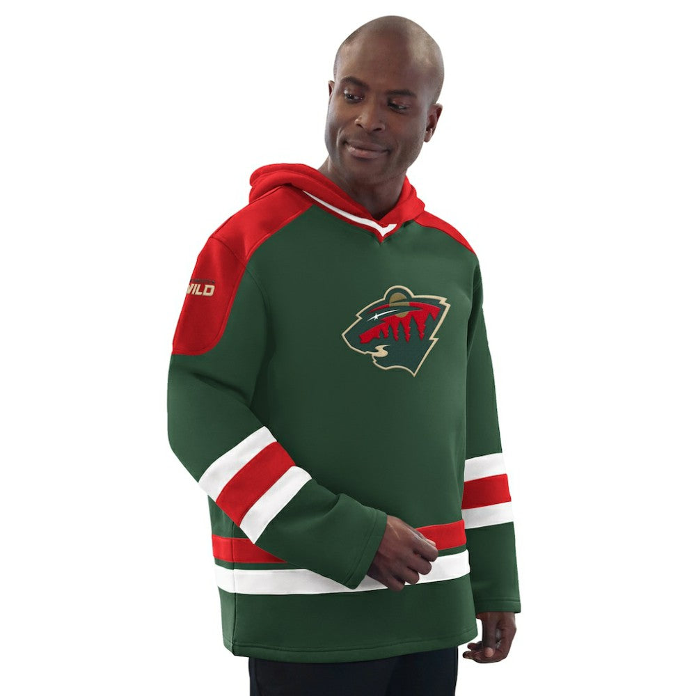 NHL Green/Red Minnesota Wild Starter Hockey Pullover Hoodie