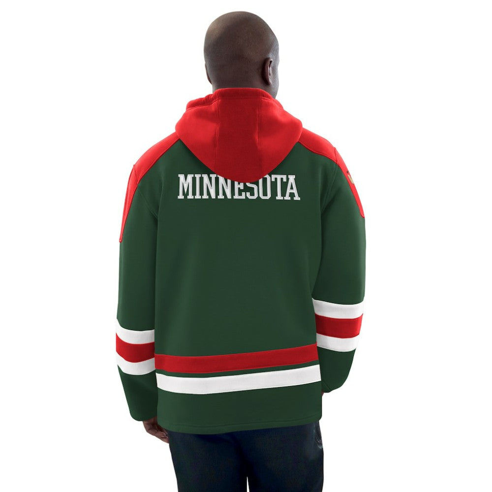 NHL Green/Red Minnesota Wild Starter Hockey Pullover Hoodie
