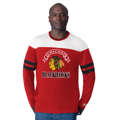 NHL Red Chicago Blackhawks Starter Blitz Durene Long Sleeve T-Shirt