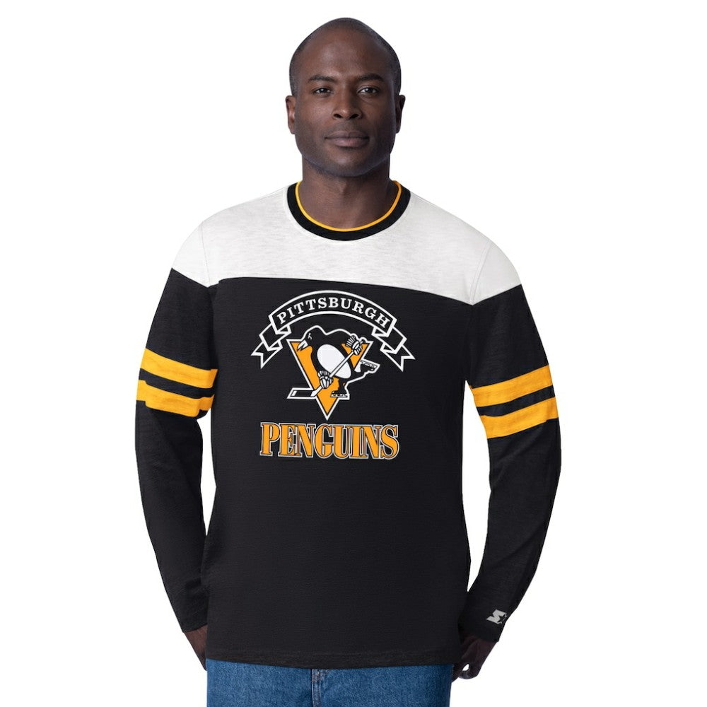 NHL Black Pittsburgh Penguins Starter Blitz Durene Long Sleeve T-Shirt