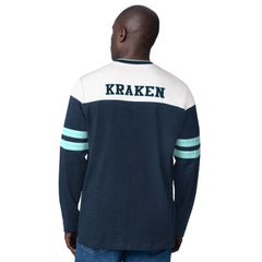 NHL Deep Sea Blue Seattle Kraken Starter Blitz Durene Long Sleeve T-Shirt