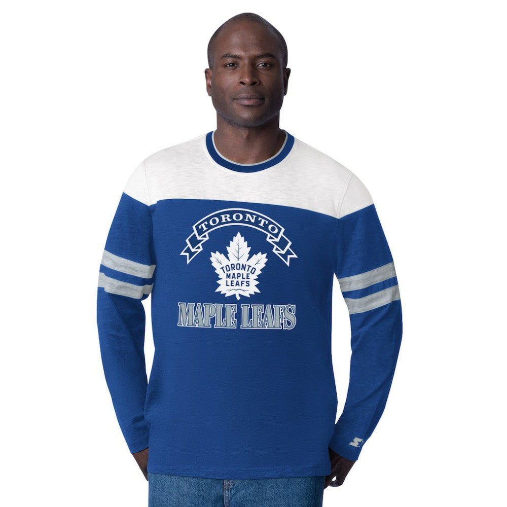 NHL Blue Toronto Maple Leafs Starter Blitz Durene Long Sleeve T-Shirt