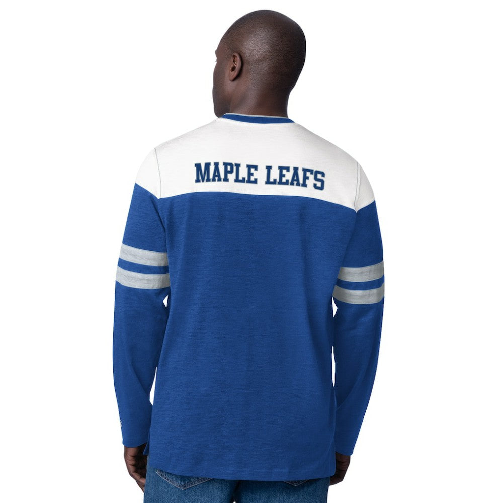 NHL Blue Toronto Maple Leafs Starter Blitz Durene Long Sleeve T-Shirt