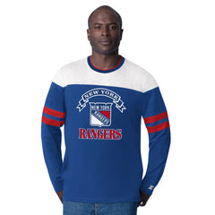 NHL Blue New York Rangers Starter Blitz Durene Long Sleeve T-Shirt