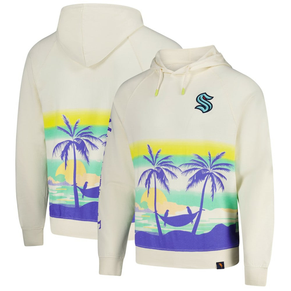NHL Cream Seattle Kraken Margaritaville Island Dream Peached Pullover Hoodie