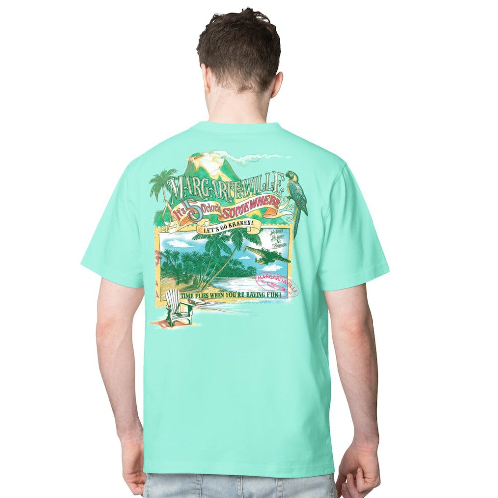 NHL Light Blue Seattle Kraken Margaritaville Time Flies T-Shirt
