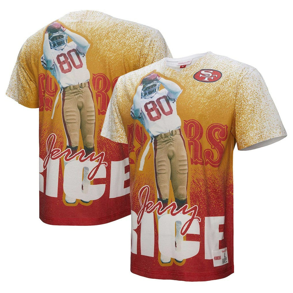 Jerry Rice  Burst Retired Player T-Shirt - San Francisco 49ers