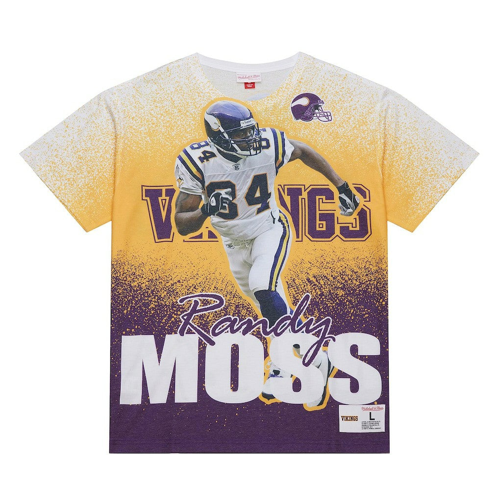 Randy Moss  Burst Retired Player T-Shirt - Minnesota Vikings