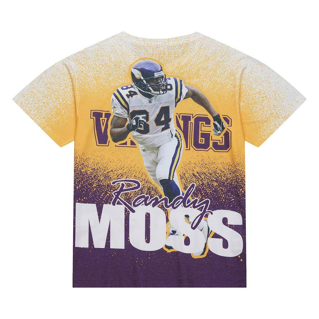 Randy Moss  Burst Retired Player T-Shirt - Minnesota Vikings