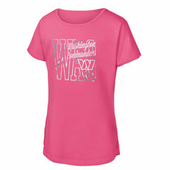 Girls Youth Signal Caller Dolman T-Shirt - Washington Commanders