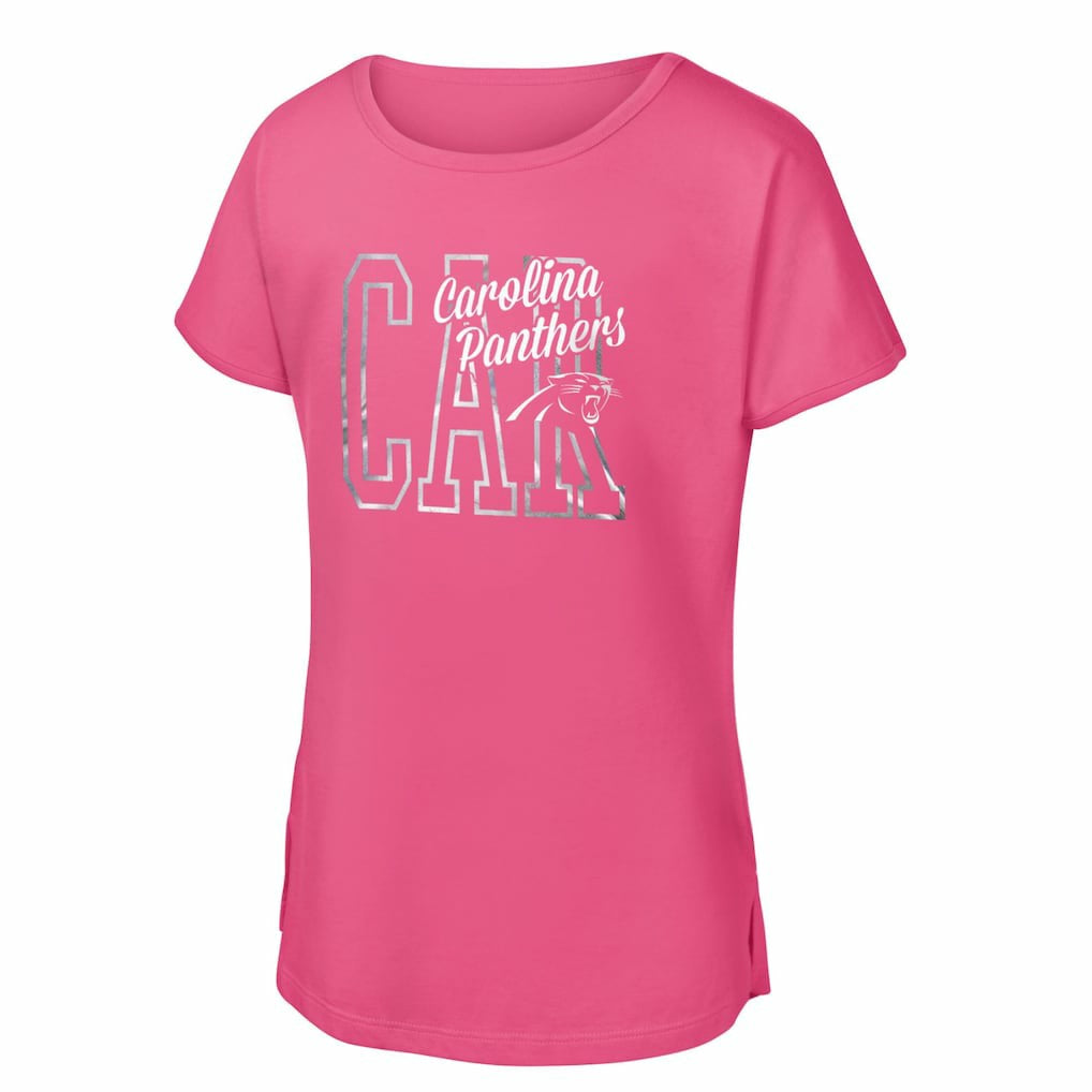 Girls Youth Signal Caller Dolman T-Shirt - Carolina Panthers