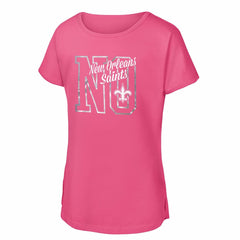 Girls Youth Signal Caller Dolman T-Shirt - New Orleans Saints