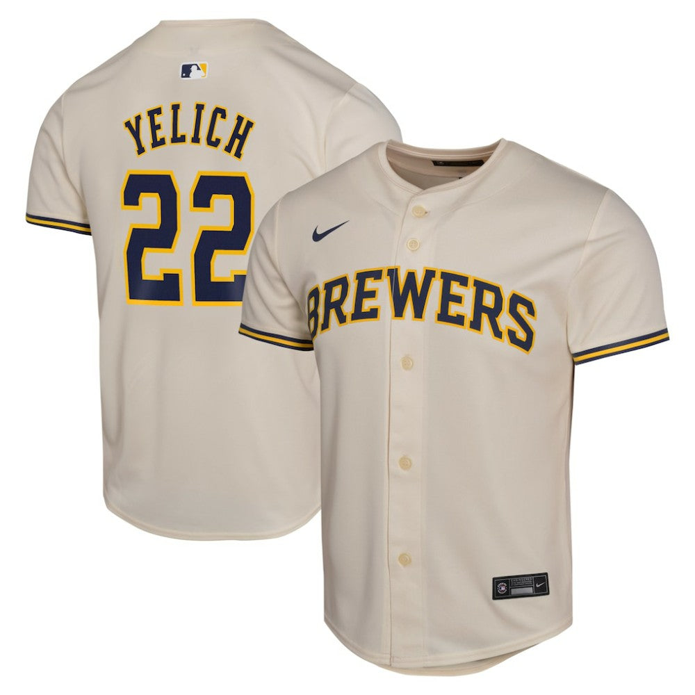 MLB Christian Yelich Milwaukee Brewers Nike Youth Home Game Player Jersey