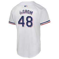 MLB Jacob deGrom Texas Rangers Nike Youth Home Game Player Jersey