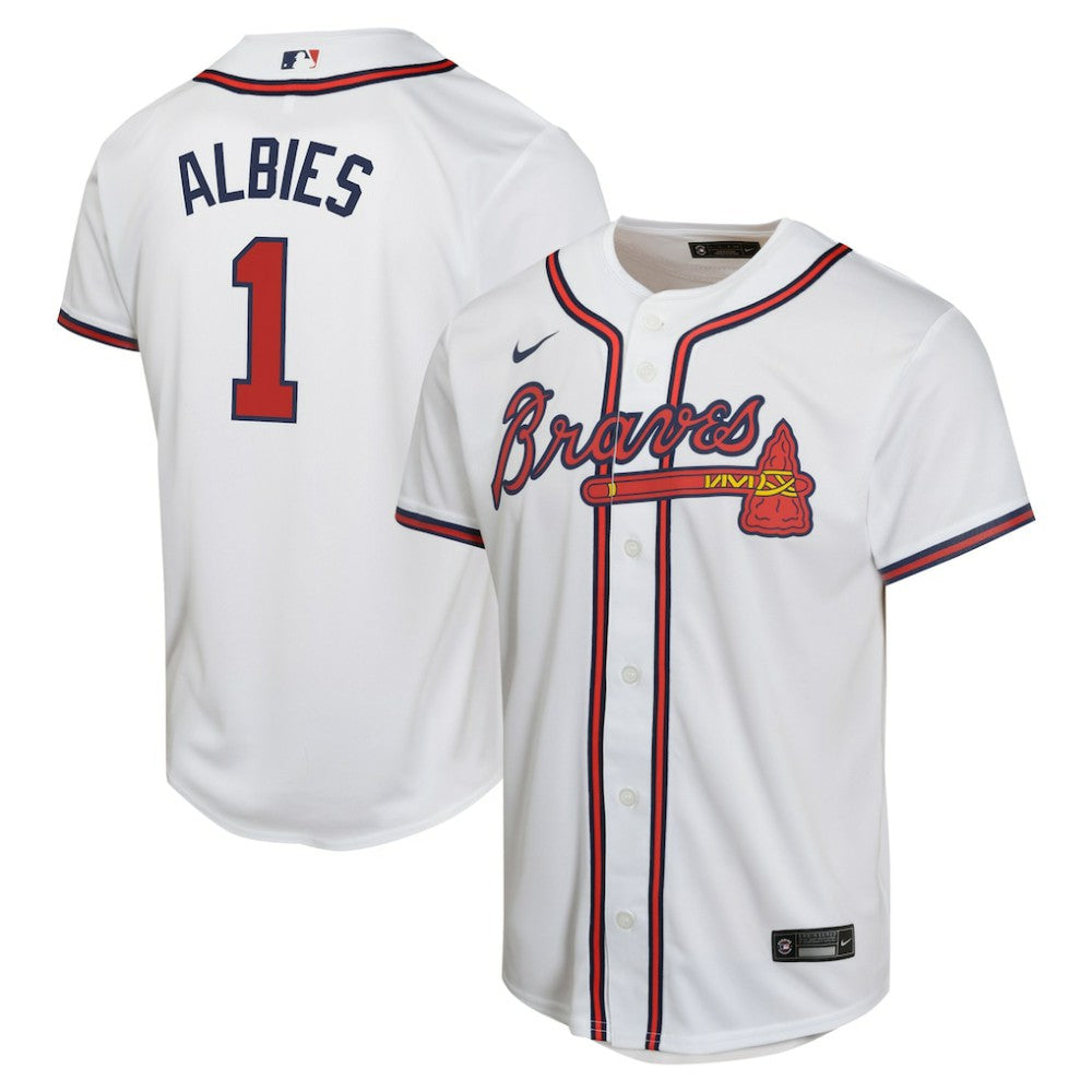 MLB Ozzie Albies Atlanta Braves Nike Youth Home Game Player Jersey