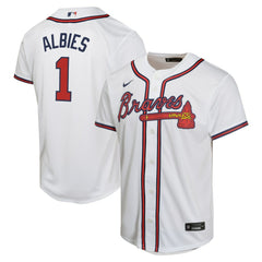 MLB Ozzie Albies Atlanta Braves Nike Youth Home Game Player Jersey