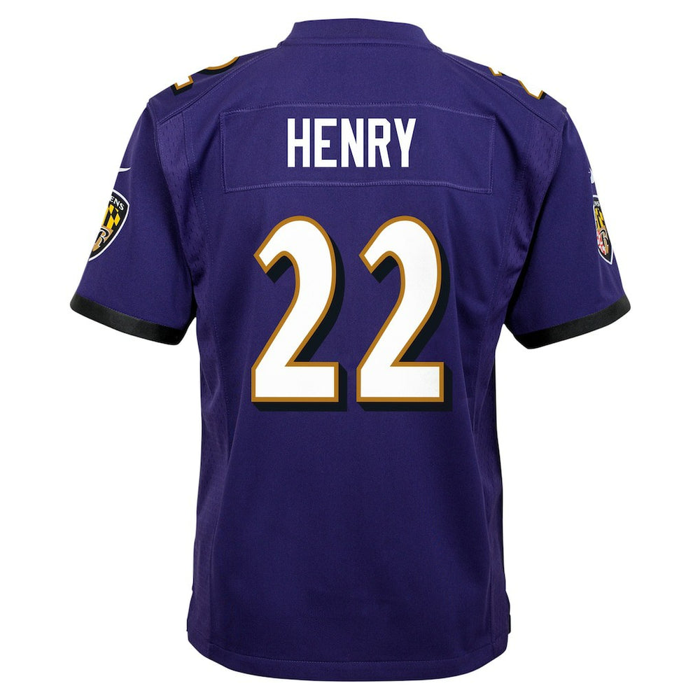 Derrick Henry  Youth Game Jersey - Baltimore Ravens