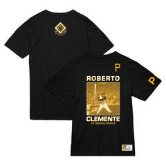 MLB Roberto Clemente Pittsburgh Pirates Mitchell & Ness Cooperstown Collection Heavyweight Premium Player Vintage Logo T-Shirt
