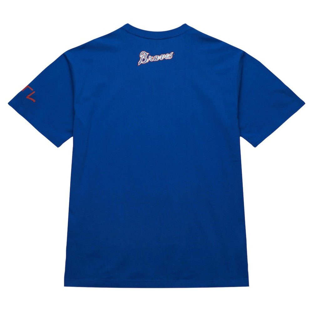 MLB Hank Aaron Atlanta Braves Mitchell & Ness Cooperstown Collection Heavyweight Premium Player Vintage Logo T-Shirt