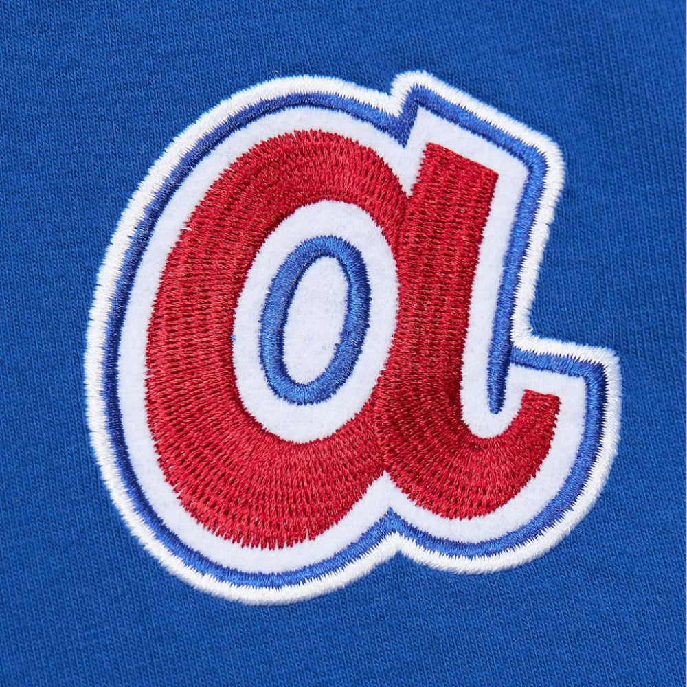 MLB Hank Aaron Atlanta Braves Mitchell & Ness Cooperstown Collection Heavyweight Premium Player Vintage Logo T-Shirt