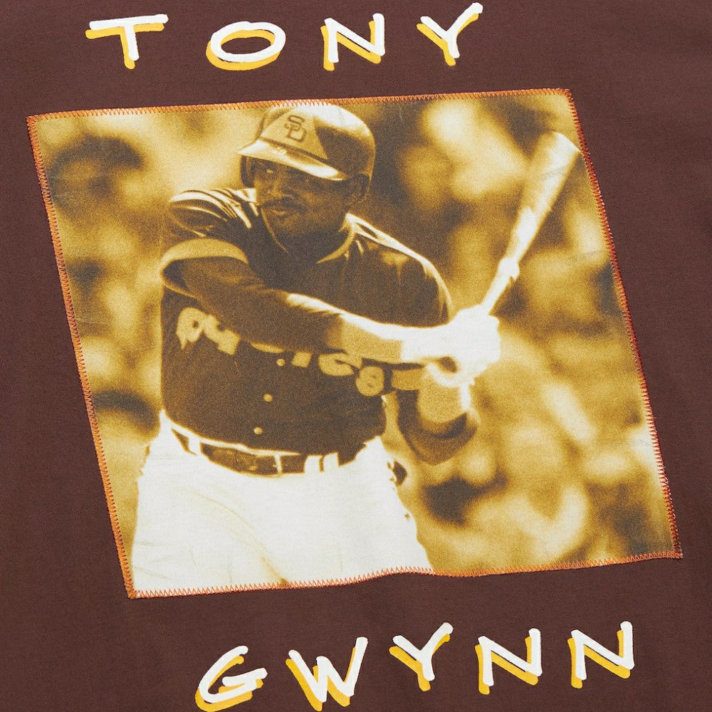 MLB Tony Gwynn San Diego Padres Mitchell & Ness Cooperstown Collection Heavyweight Premium Player Vintage Logo T-Shirt