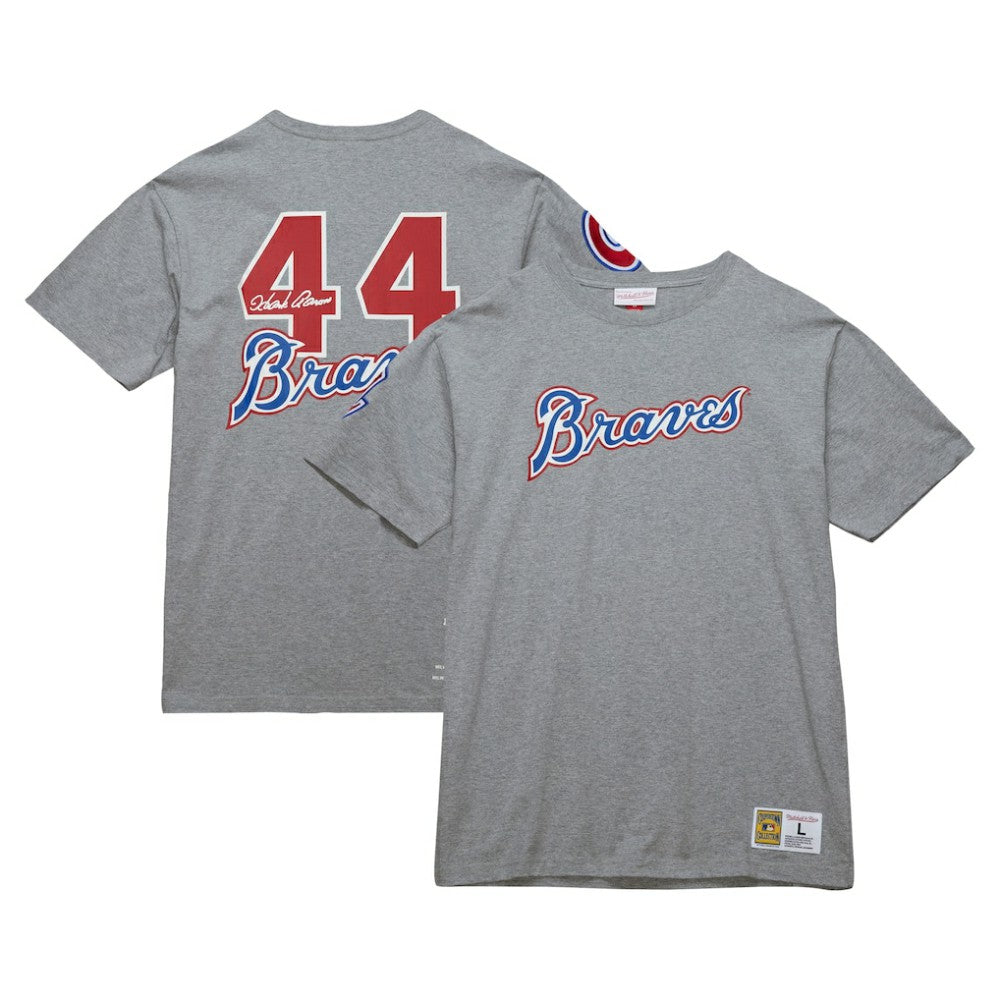 MLB Hank Aaron Atlanta Braves Mitchell & Ness Cooperstown Collection Legends T-Shirt
