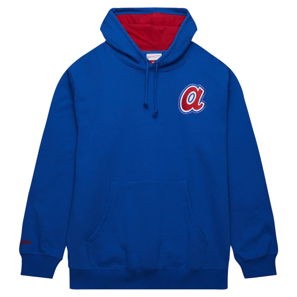 MLB Hank Aaron Atlanta Braves Mitchell & Ness Vintage Logo Name & Number Pullover Hoodie