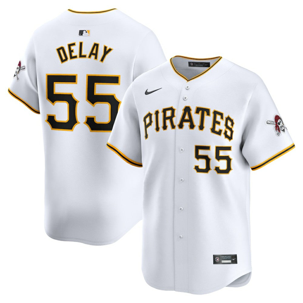 MLB Jason Delay Pittsburgh Pirates Nike Home Limited Player Jersey – White
