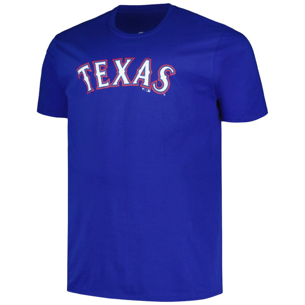 MLB Wyatt Langford Texas Rangers Fanatics Big & Tall Name & Number T-Shirt