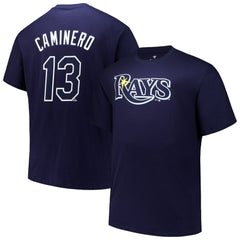 MLB Junior Caminero Tampa Bay Rays Fanatics Big & Tall Name & Number T-Shirt