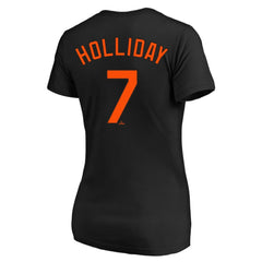 MLB Jackson Holliday Baltimore Orioles Women's Plus Size Name & Number V-Neck T-Shirt