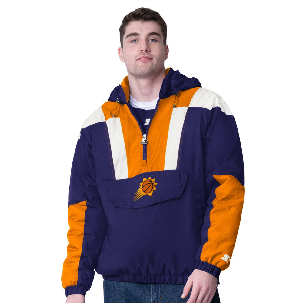 NBA Phoenix Suns Starter Charger Half-Zip Pullover Jacket- Purple/Orange cheap