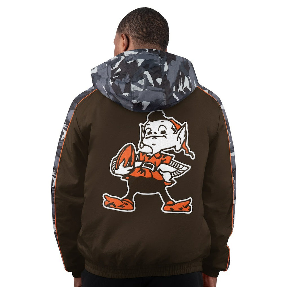 Starter Thursday Night Gridiron Full-Zip Hoodie Jacket - Cleveland Browns
