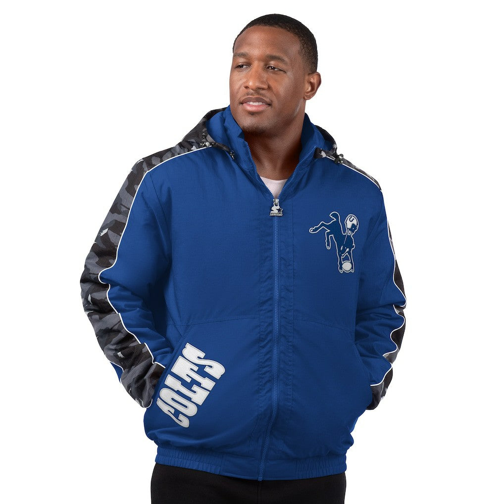 Starter Thursday Night Gridiron Full-Zip Hoodie Jacket - Indianapolis Colts