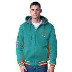 G-III Extreme No Huddle Commemorative Full-Zip Hoodie Jacket - Miami Dolphins