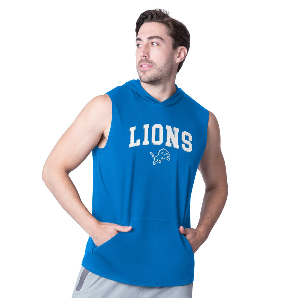 MSX by Michael Strahan Action Sleeveless Pullover Hoodie - Detroit Lions
