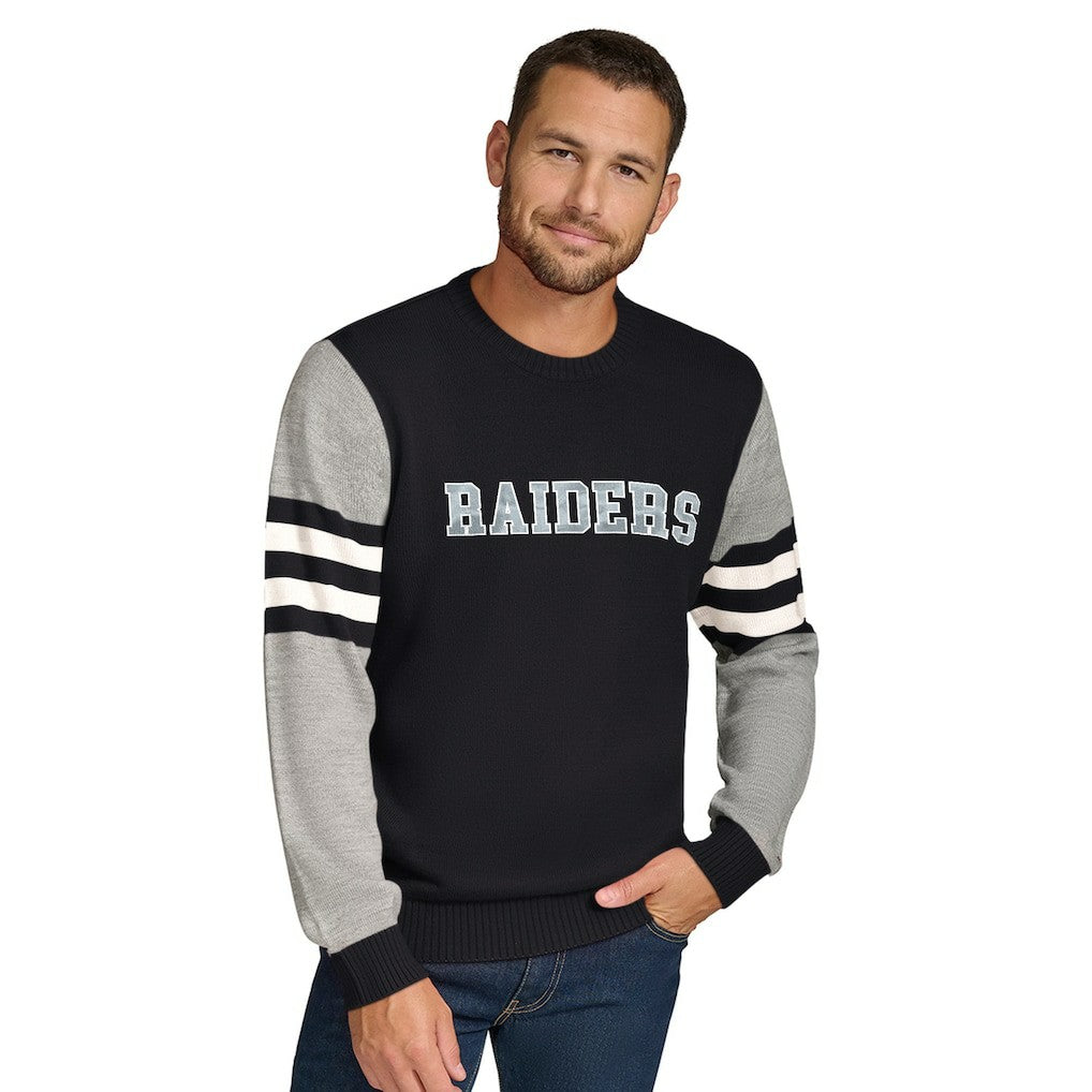 Tommy Hilfiger Acrylic Crewneck Pullover Sweater - Las Vegas Raiders