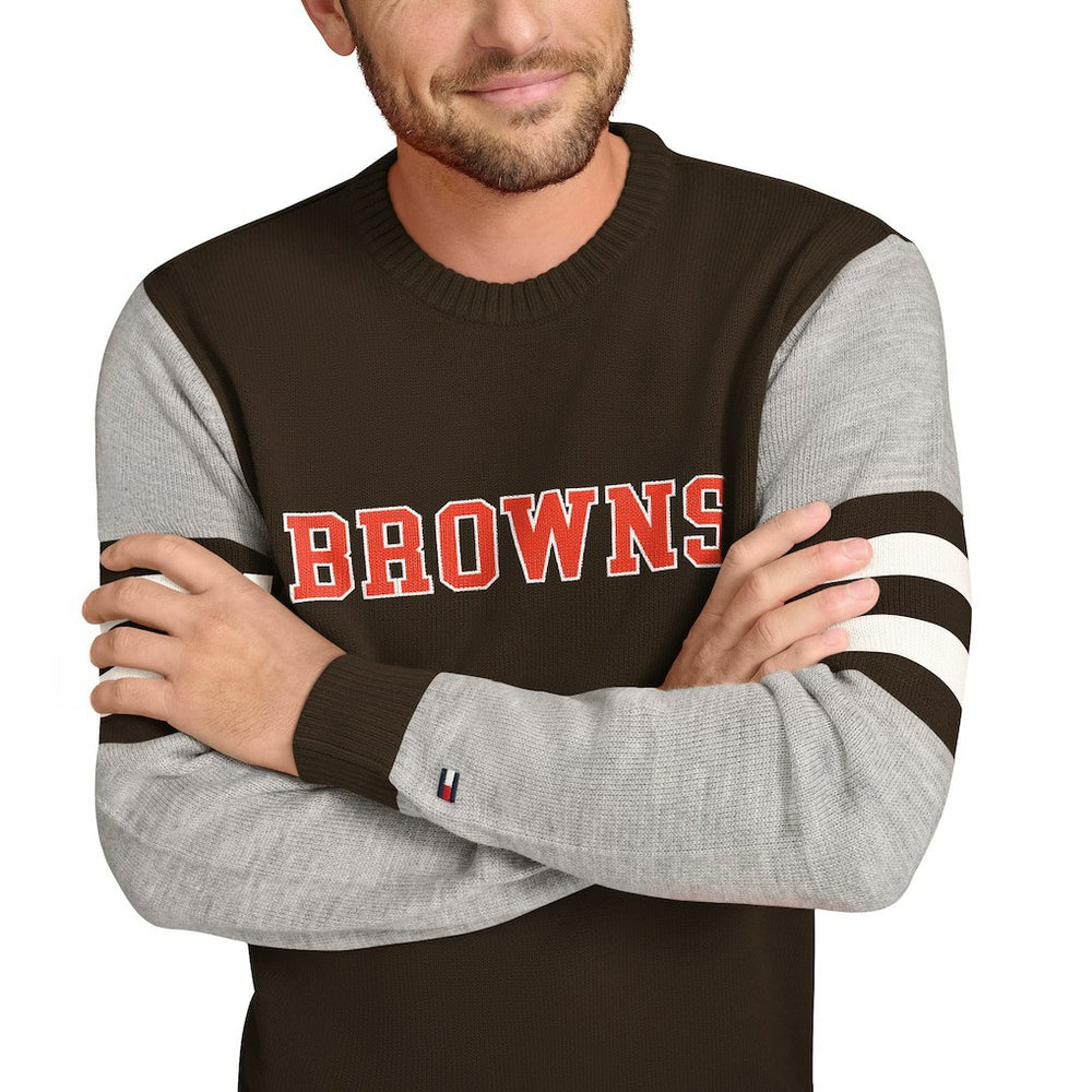 Tommy Hilfiger Acrylic Crewneck Pullover Sweater - Cleveland Browns